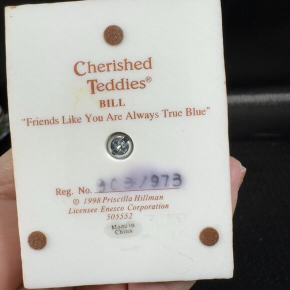 1998 Cherished Teddie Enesco Carousel Bear Figurine Bill Friends Resin Figure - Picture 3 of 8